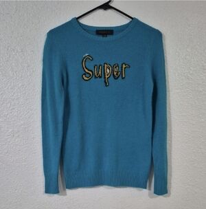 Blue 'Super' Sweater